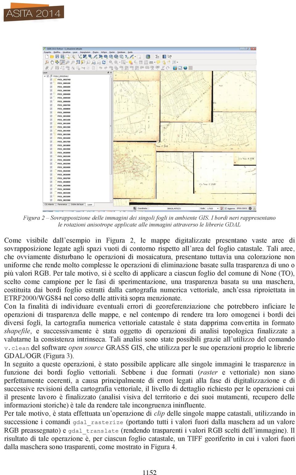 sovrapposizione legate agli spazi vuoti di contorno rispetto all area del foglio catastale.