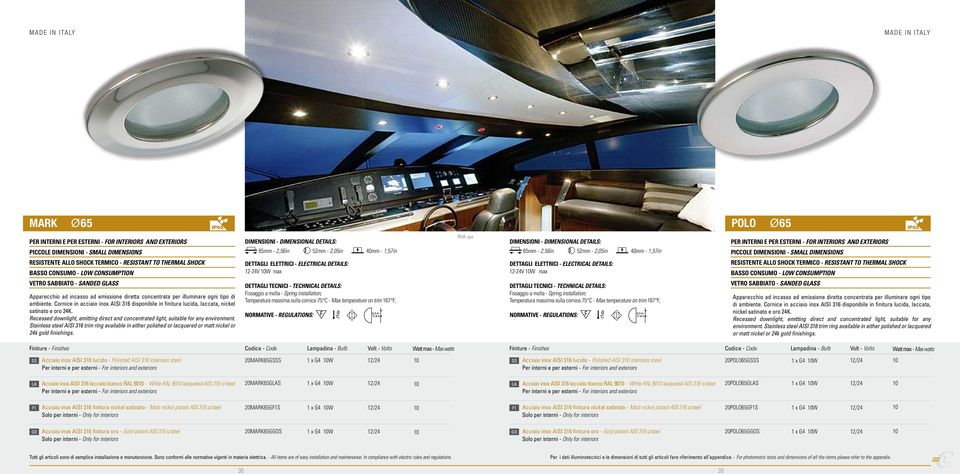 Recessed downlight, emitting direct and concentrated light, suitable for any environment.