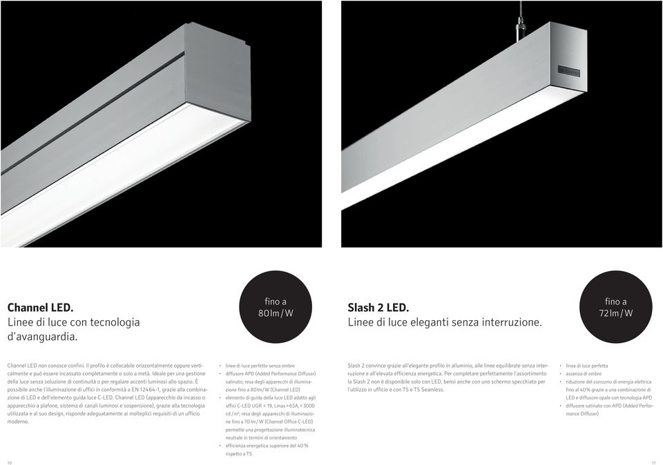 Ideale per una gestione della luce senza soluzione di continuità o per regalare accenti luminosi allo spazio.