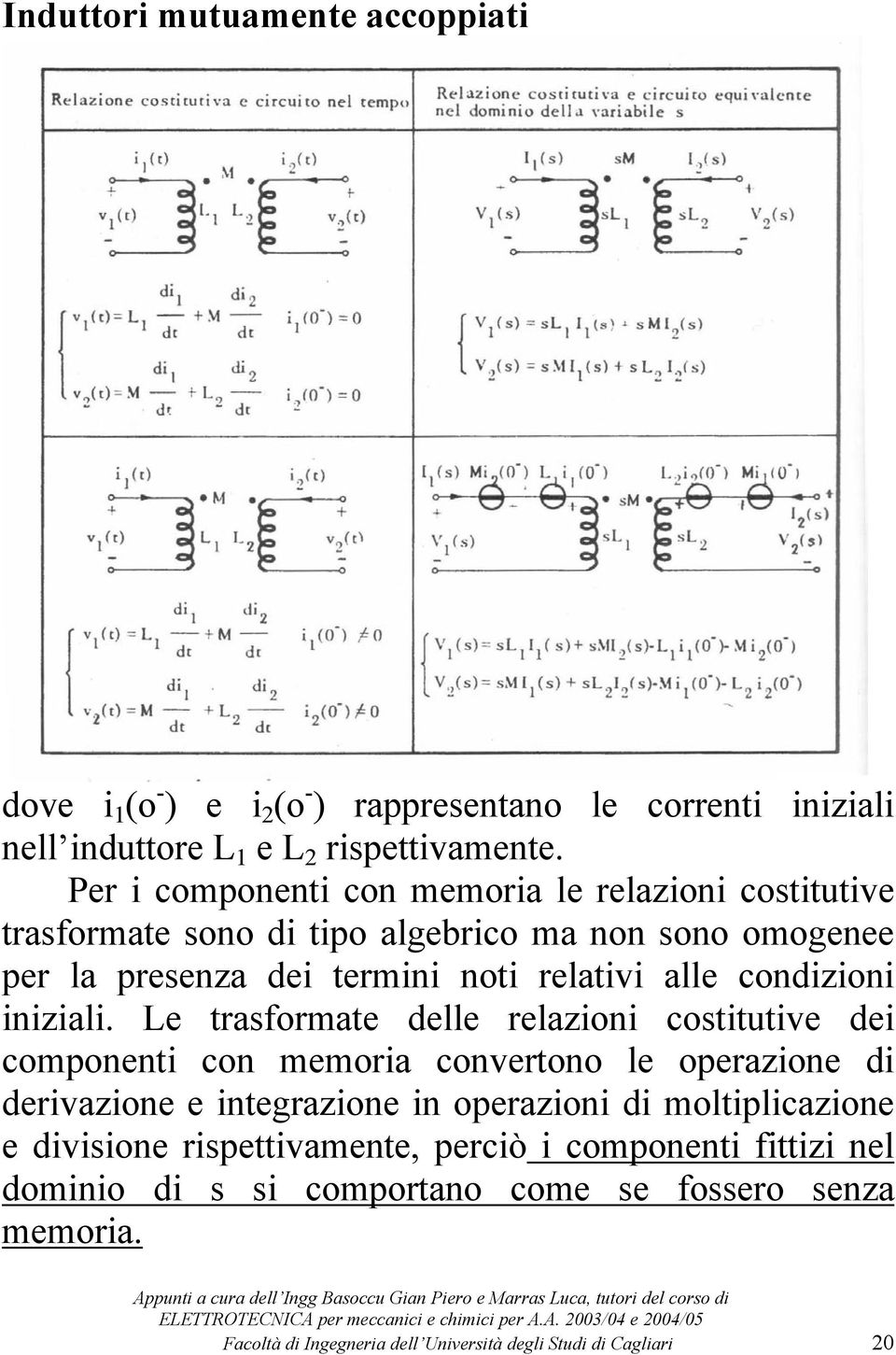 L traformat dll rlazioi cotitutiv di compoti co mmoria covrtoo l oprazio di drivazio itgrazio i oprazioi di moltiplicazio diviio ripttivamt, prciò i