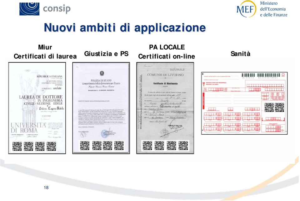 Certificati di laurea