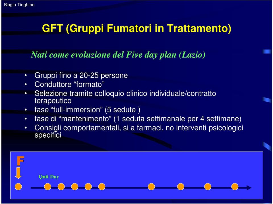 individuale/contratto terapeutico fase full-immersion (5 sedute ) fase di mantenimento (1 seduta