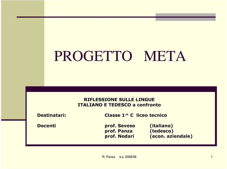 tecnico Docenti prof. Seveso (italiano) prof.