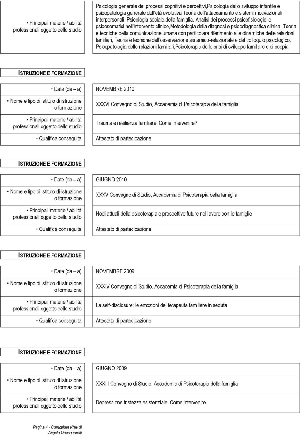 Teoria e tecniche della comunicazione umana con particolare riferimento alle dinamiche delle relazioni familiari, Teoria e tecniche dell'osservazione sistemico-relazionale e del colloquio