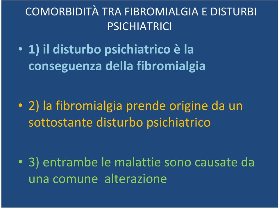 fibromialgiaprende origine da un sottostante disturbo