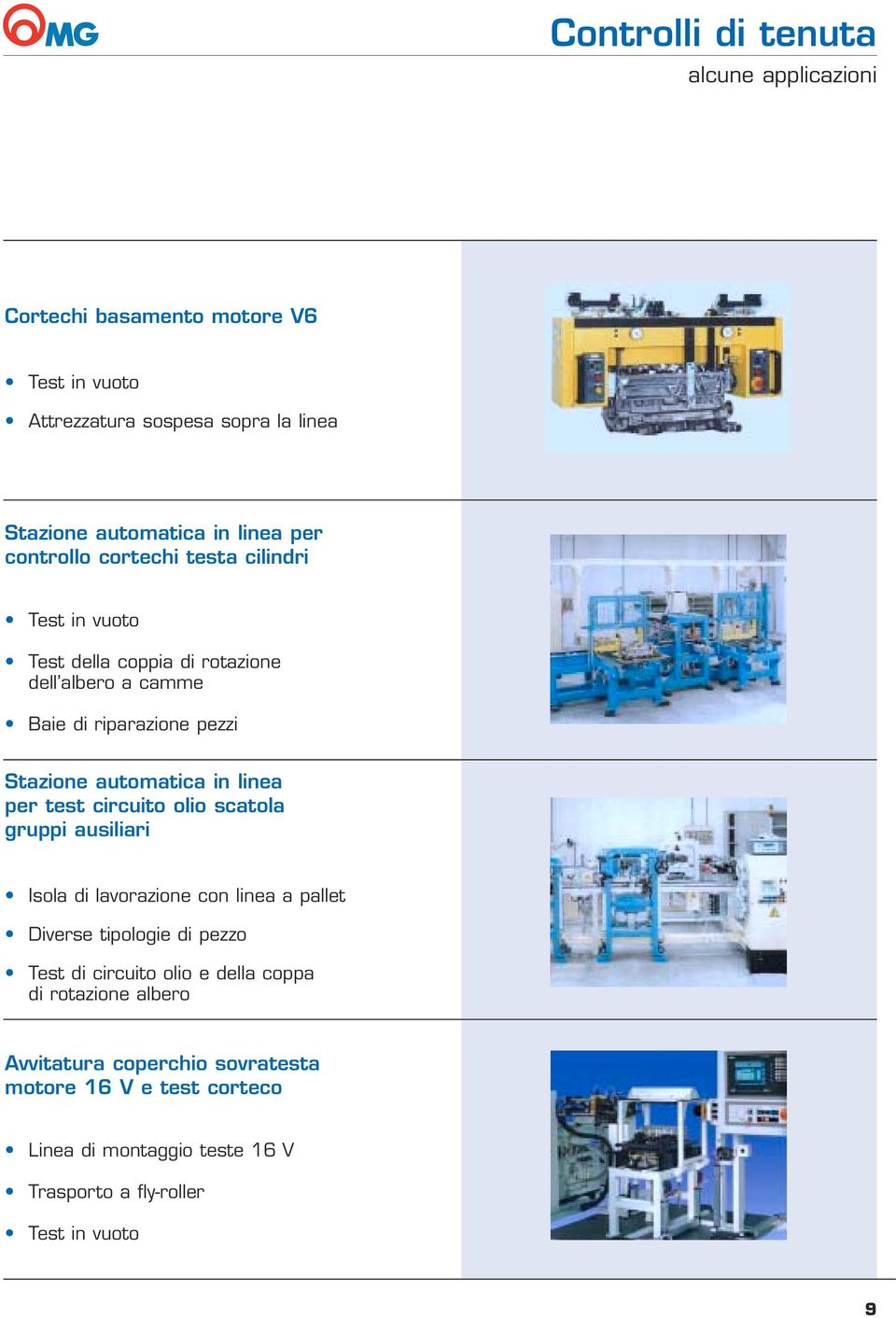 per test circuito olio scatola gruppi ausiliari Isola di lavorazione con linea a pallet Diverse tipologie di pezzo Test di circuito olio e della