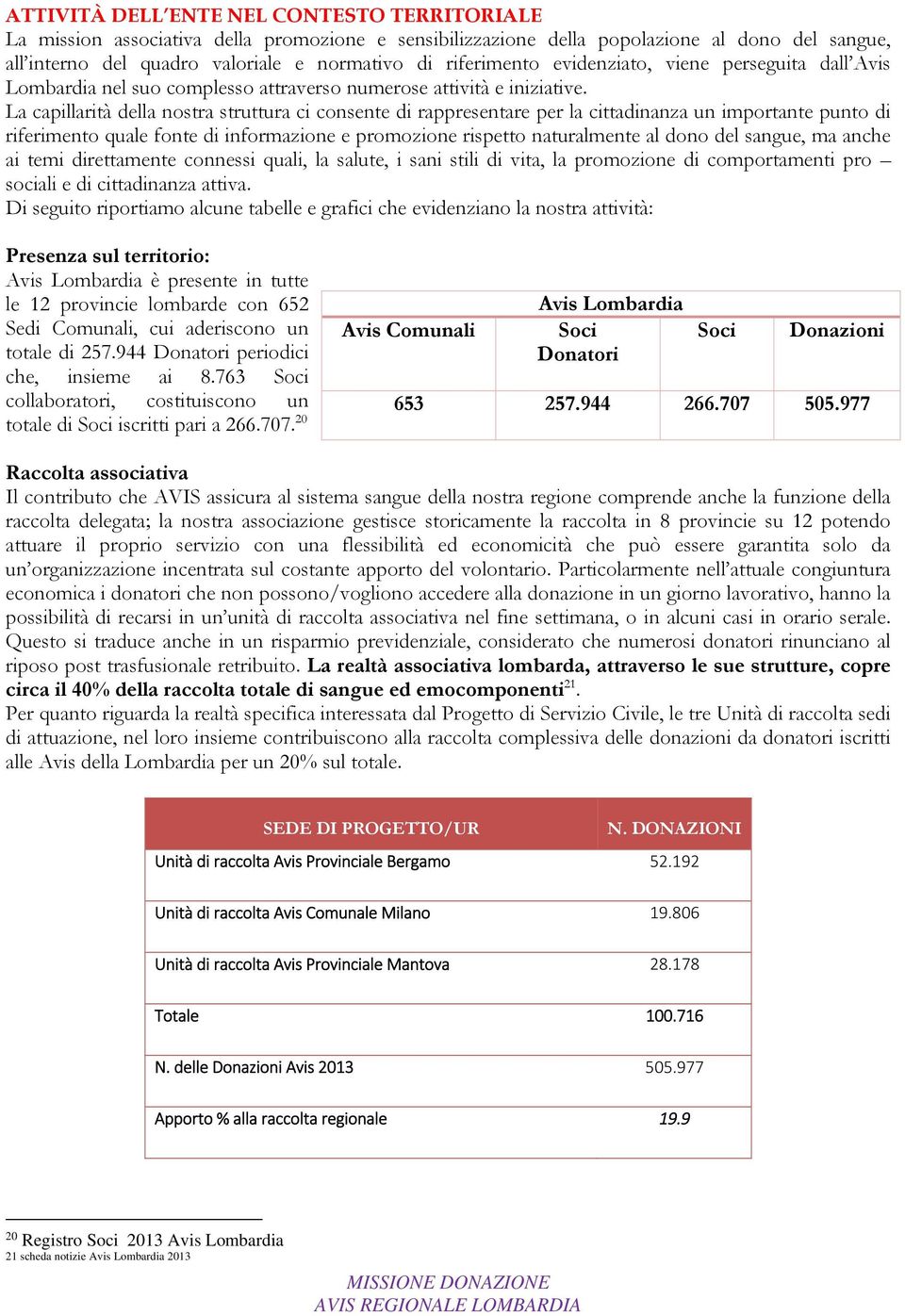 La capillarità della nostra struttura ci consente di rappresentare per la cittadinanza un importante punto di riferimento quale fonte di informazione e promozione rispetto naturalmente al dono del