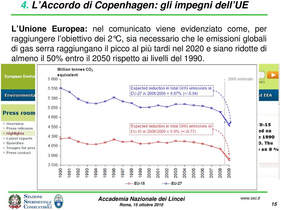 necessario che le emissioni globali di gas serra raggiungano il picco al più