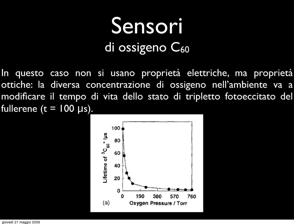 di ossigeno nell ambiente va a modificare il tempo di vita