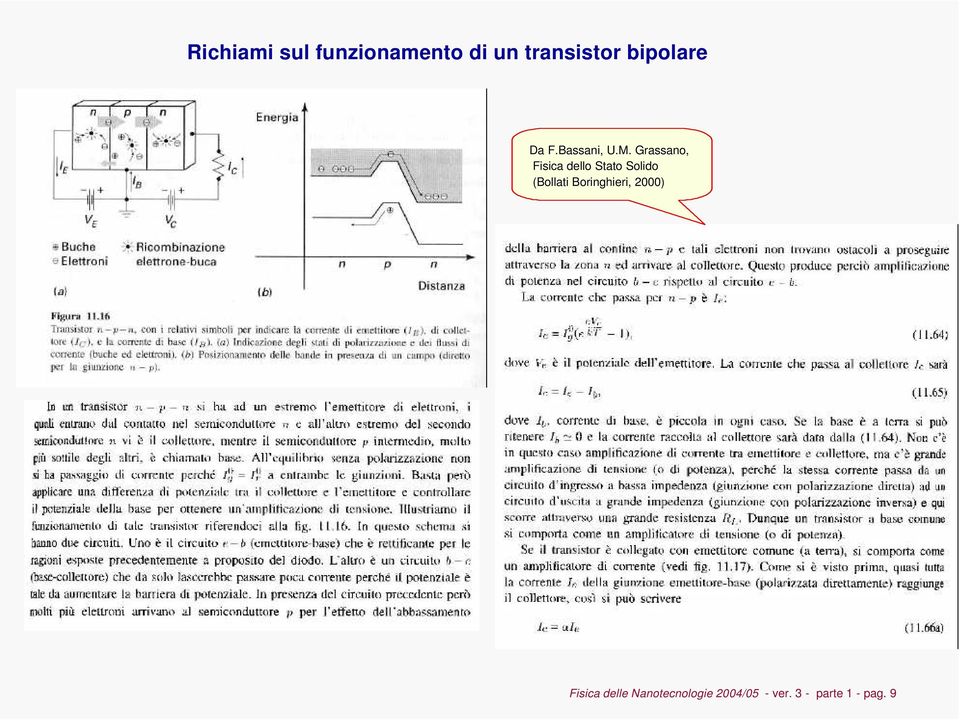 Grassano, Fisica dello Stato Solido (Bollati