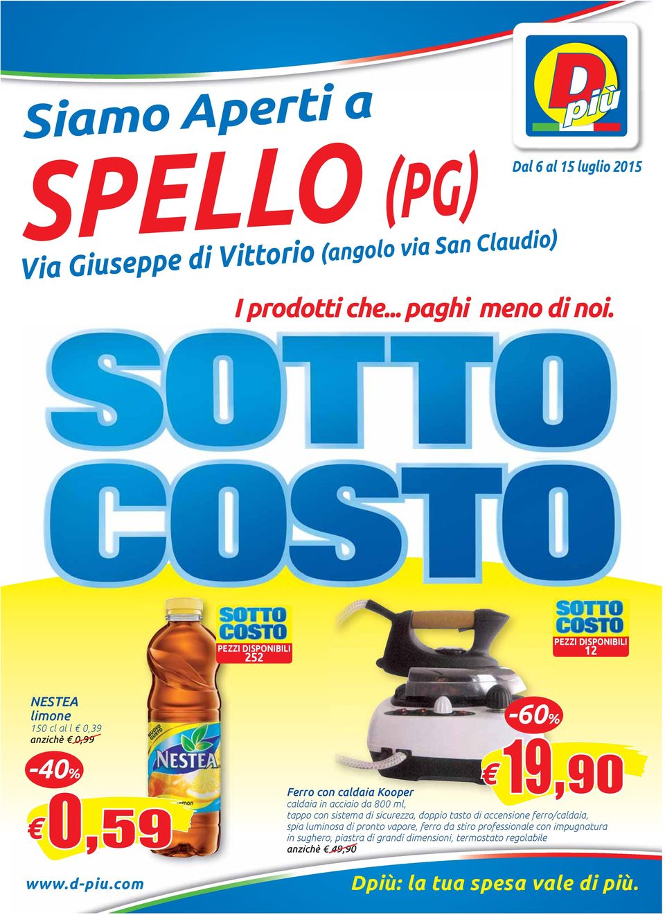 com -60% 19, 19,9090 Ferro con caldaia Kooper caldaia in acciaio da 800 ml, tappo con sistema di sicurezza, doppio tasto di