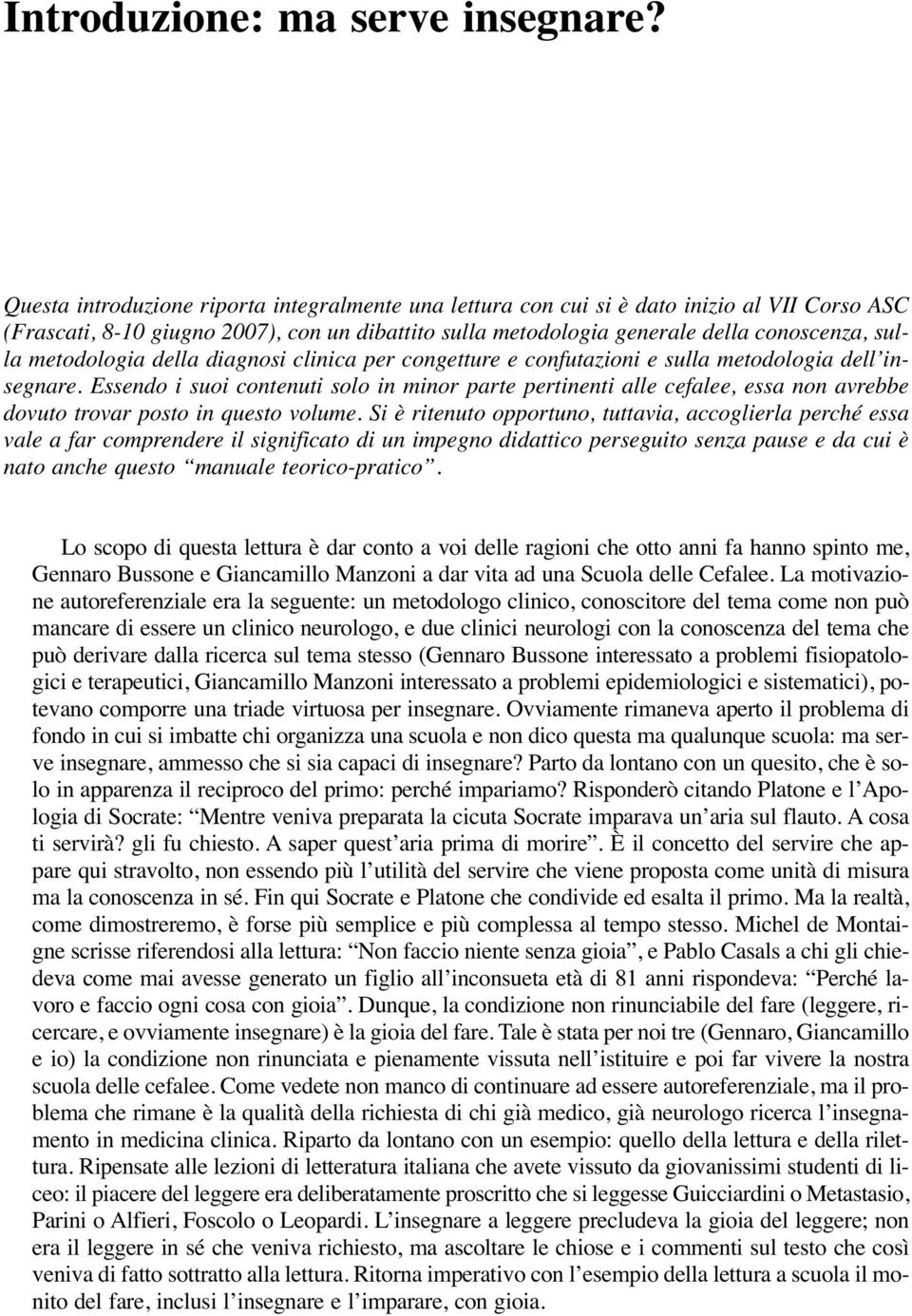 metodologia della diagnosi clinica per congetture e confutazioni e sulla metodologia dell insegnare.