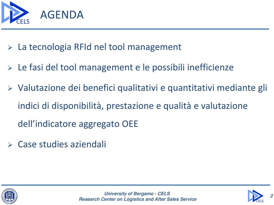 qualitativi e quantitativi mediante gli indici di disponibilità,