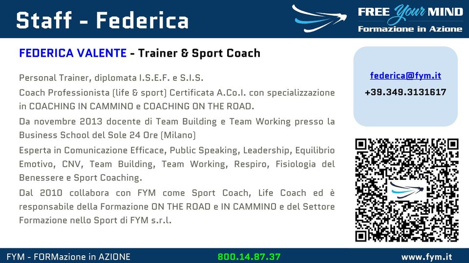 Equilibrio Emotivo, CNV, Team Building, Team Working, Respiro, Fisiologia del Benessere e Sport Coaching.