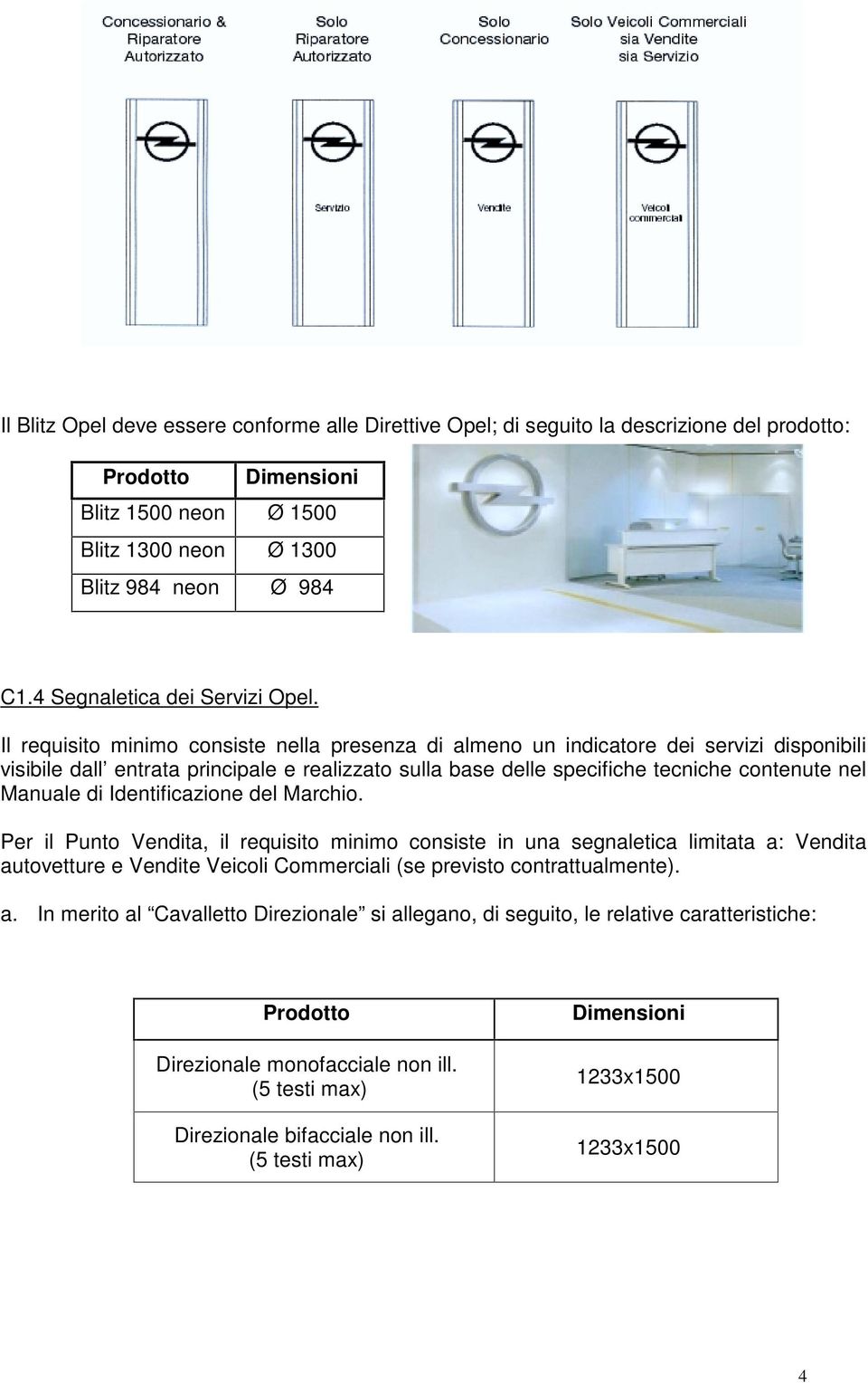 Il requisito minimo consiste nella presenza di almeno un indicatore dei servizi disponibili visibile dall entrata principale e realizzato sulla base delle specifiche tecniche contenute nel Manuale di