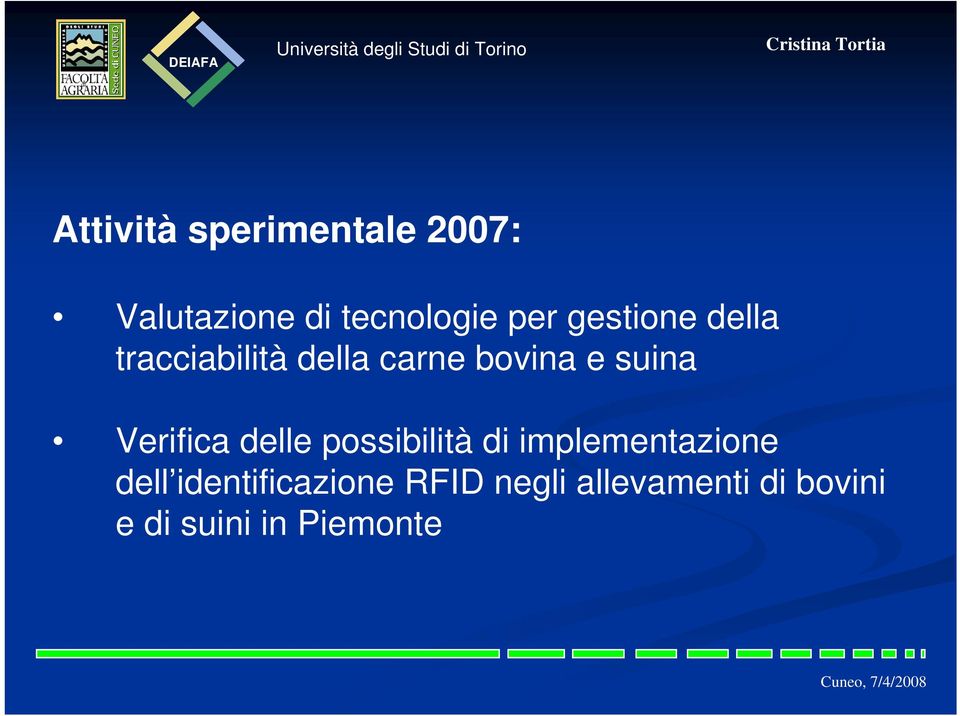 Verifica delle possibilità di implementazione dell