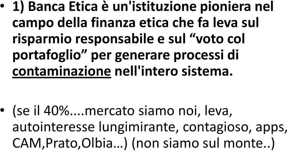 di contaminazione nell'intero sistema. (se il 40%.