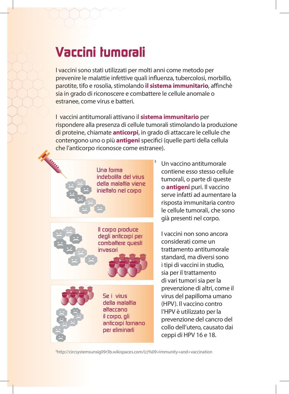 I vaccini antitumorali attivano il sistema immunitario per rispondere alla presenza di cellule tumorali stimolando la produzione di proteine, chiamate anticorpi, in grado di attaccare le cellule che