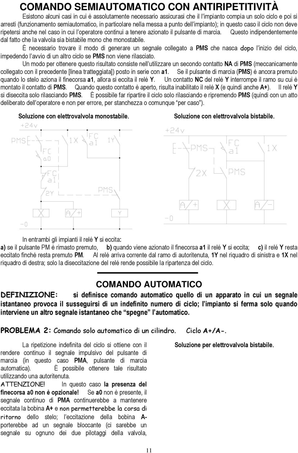 Questo indipendentemente dal fatto che la valvola sia bistabile mono che monostabile.