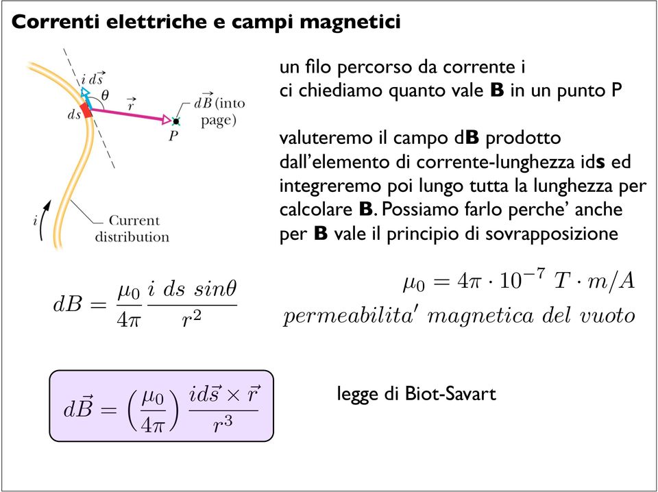 lunghezza per calcolare B.