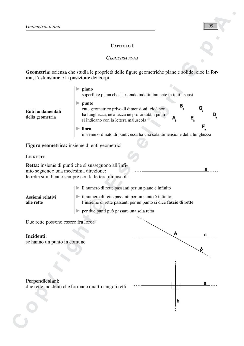 punti si indicano con la lettera maiuscola Figura geometrica: insieme di enti geometrici LE RETTE linea insieme ordinato di punti; essa ha una sola dimensione della lunghezza Retta: insieme di punti