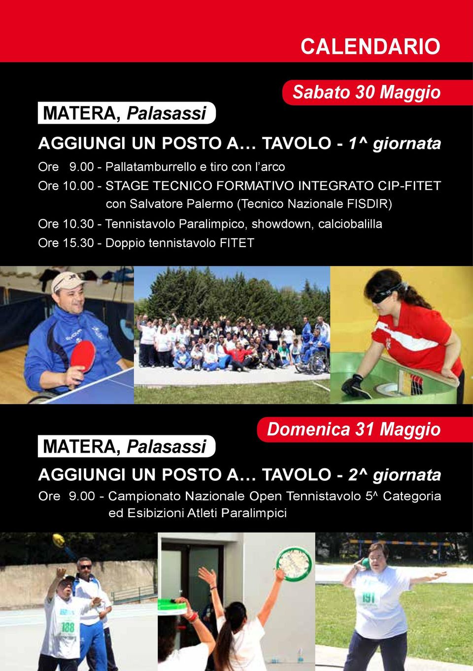 00 - STAGE TECNICO FORMATIVO INTEGRATO CIP-FITET con Salvatore Palermo (Tecnico Nazionale FISDIR) Ore 10.