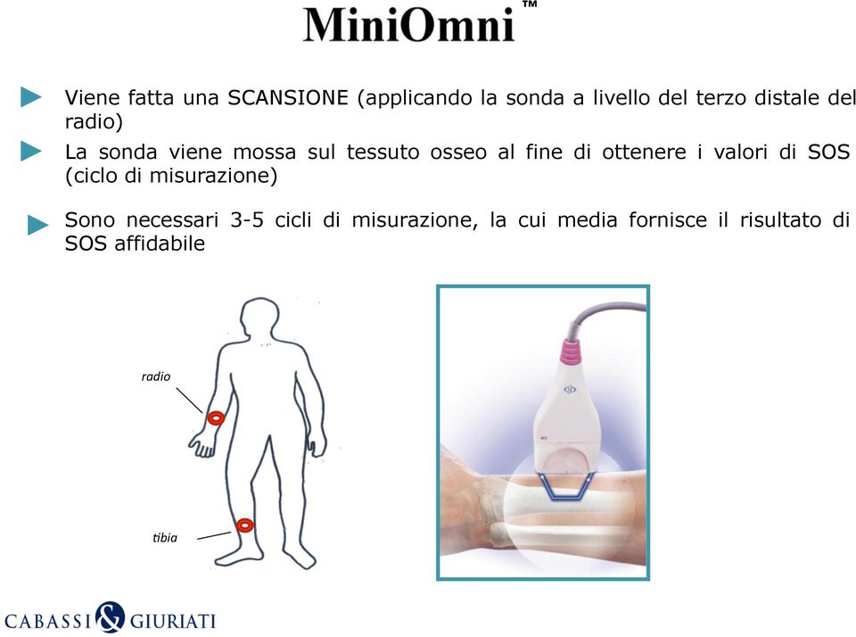 ottenere i valori di SOS (ciclo di misurazione) Sono necessari 3-5