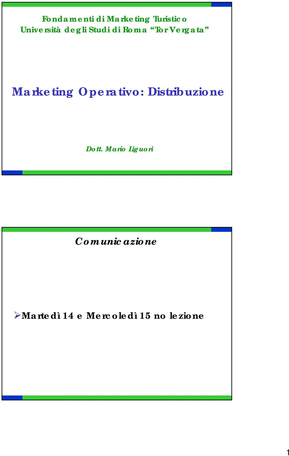 Operativo: Distribuzione Dott.