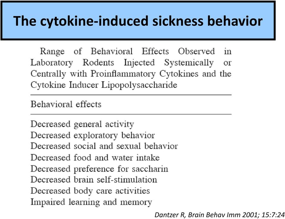sickness behavior