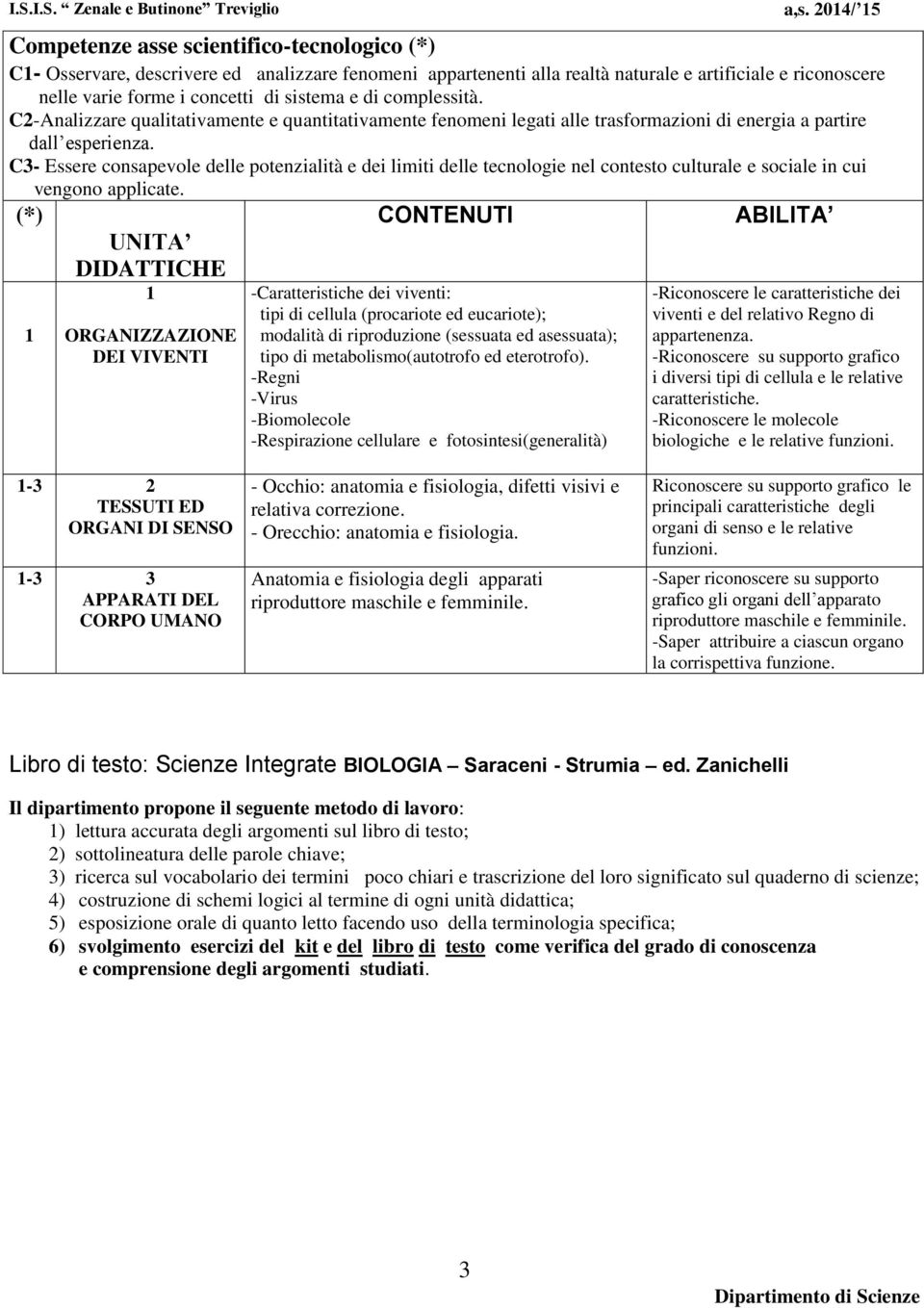 C3- Essere consapevole delle potenzialità e dei limiti delle tecnologie nel contesto culturale e sociale in cui vengono applicate.