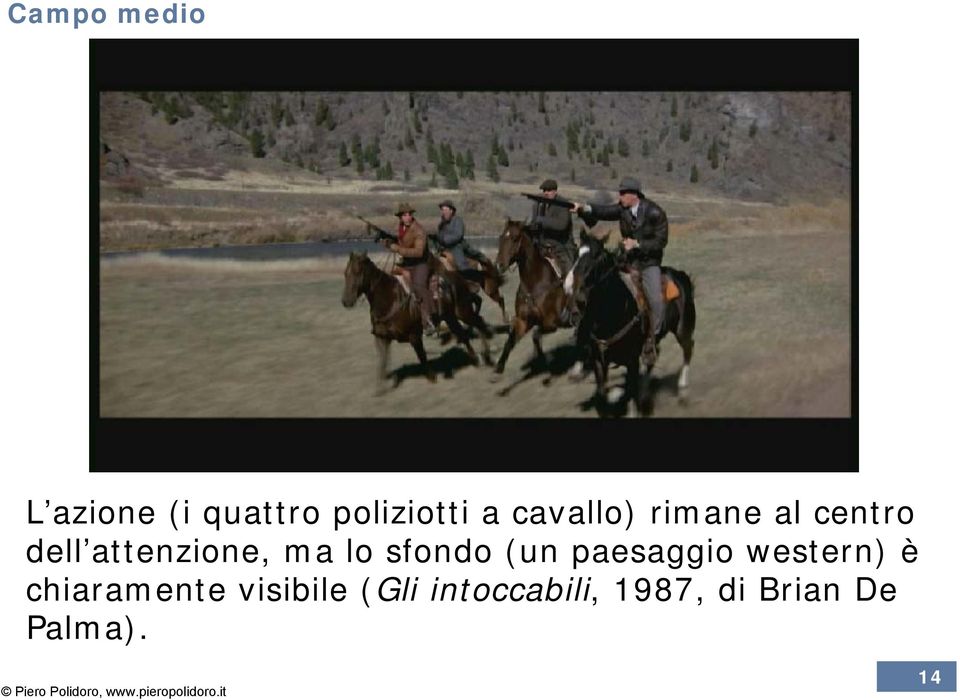 sfondo (un paesaggio western) è chiaramente