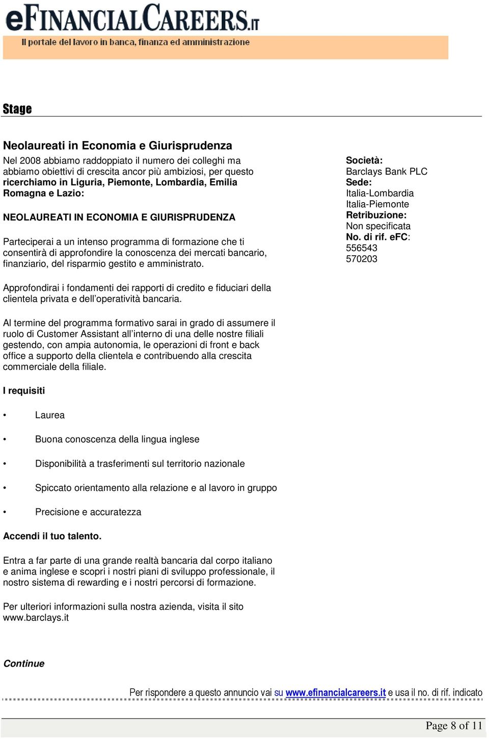 finanziario, del risparmio gestito e amministrato.