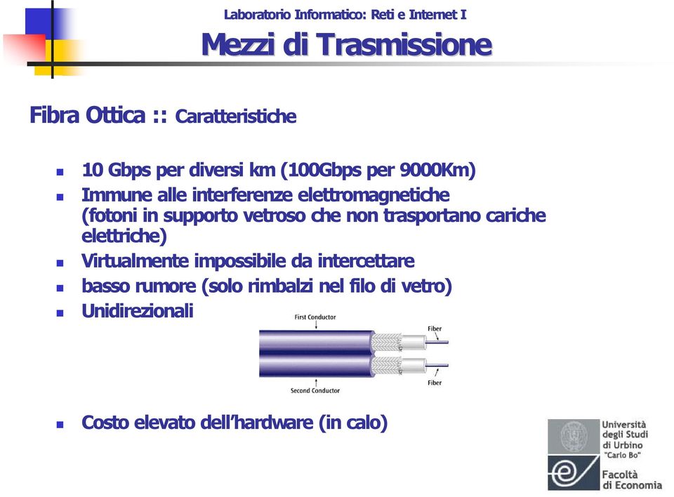 trasportano cariche elettriche) Virtualmente impossibile da intercettare basso