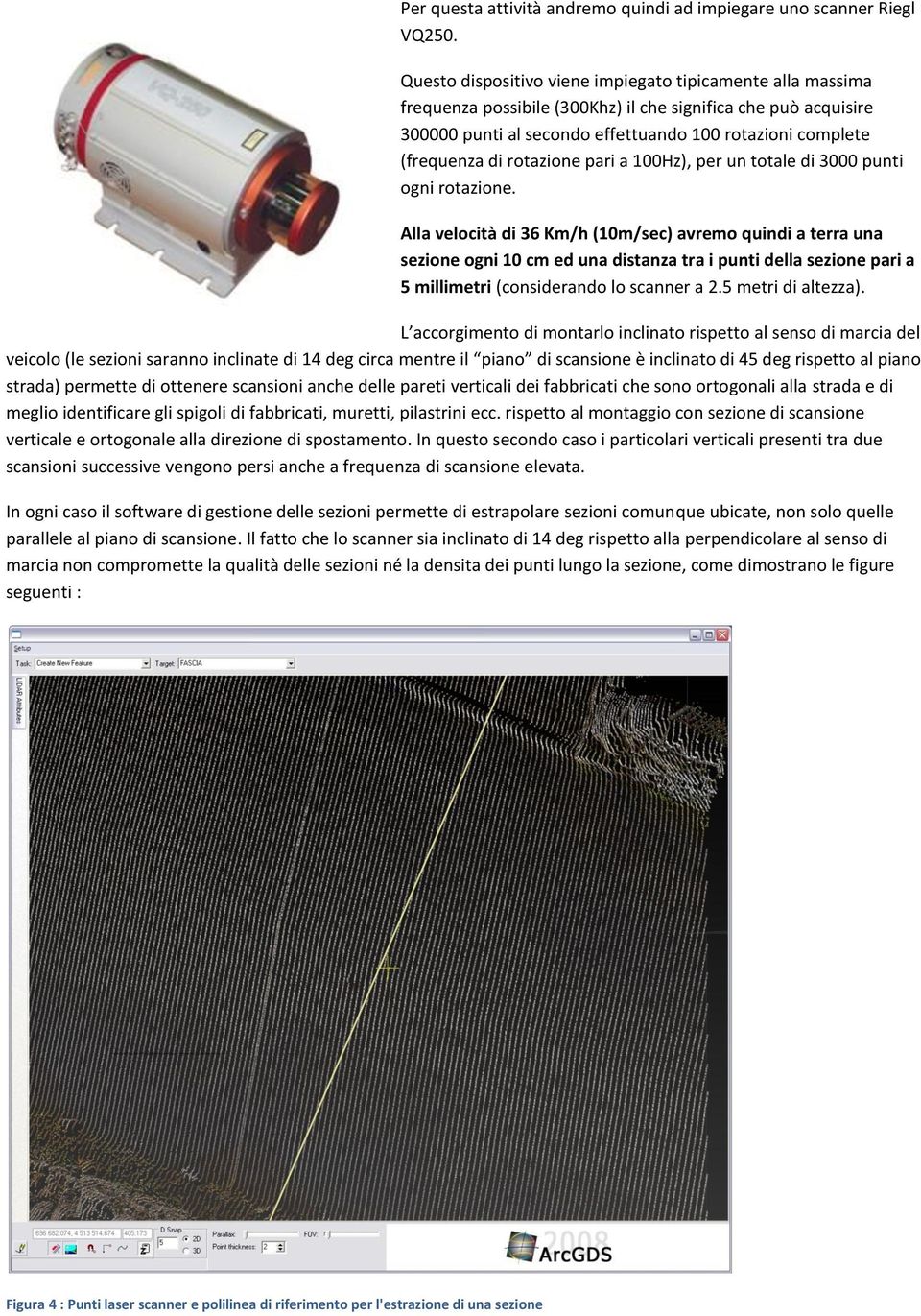 rotazione pari a 100Hz), per un totale di 3000 punti ogni rotazione.