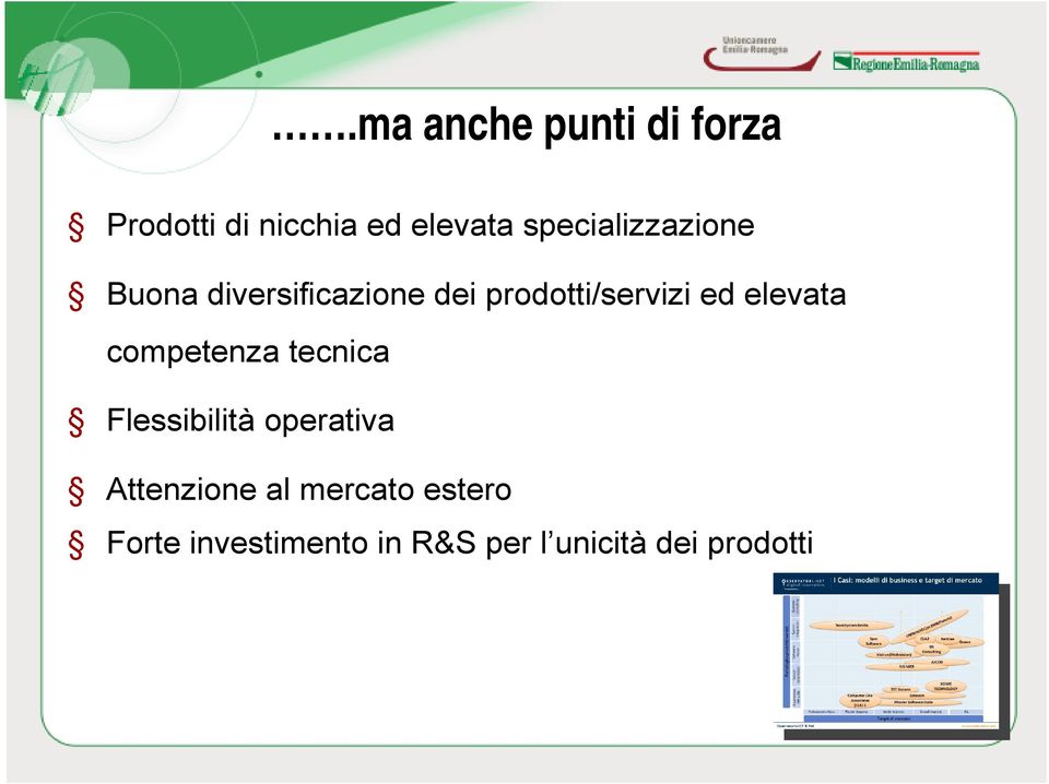 ed elevata competenza tecnica Flessibilità operativa