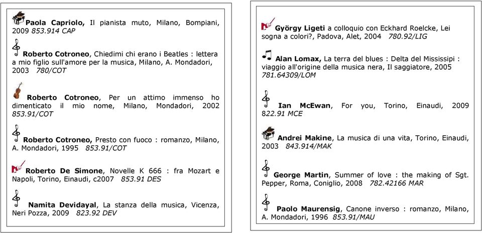 92/LIG Alan Lomax, La terra del blues : Delta del Mississipi : viaggio all'origine della musica nera, Il saggiatore, 2005 781.