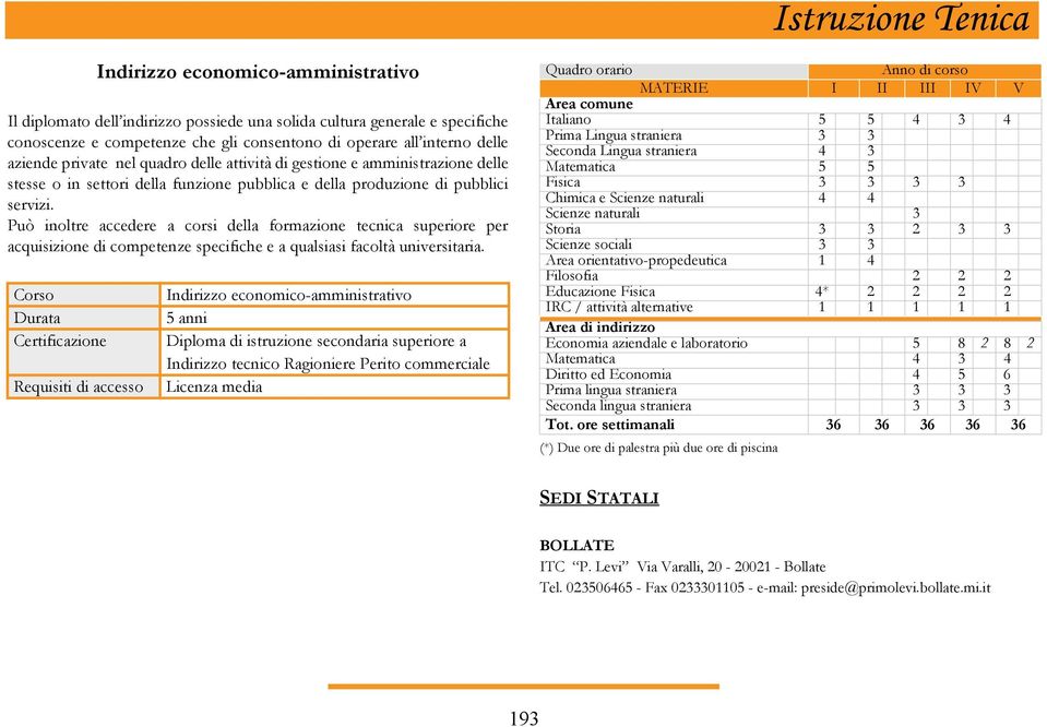 Può inoltre accedere a corsi della formazione tecnica superiore per acquisizione di competenze specifiche e a qualsiasi facoltà universitaria.