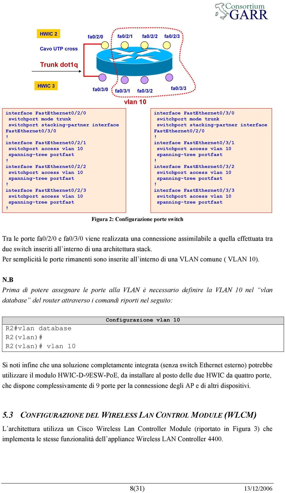 FastEthernet0/2/3 switchport access vlan 10 spanning-tree portfast interface FastEthernet0/3/0 switchport mode trunk switchport stacking-partner interface FastEthernet0/2/0 interface