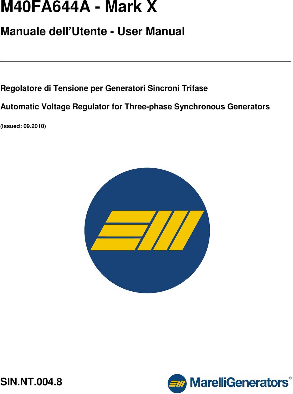 Sincroni Trifase Automatic Voltage Regulator for