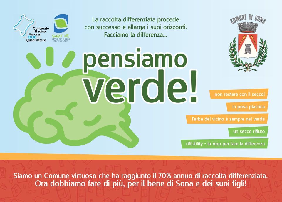 in posa plastica l'erba del vicino è sempre nel verde un secco rifiuto rifiutility - la App per fare