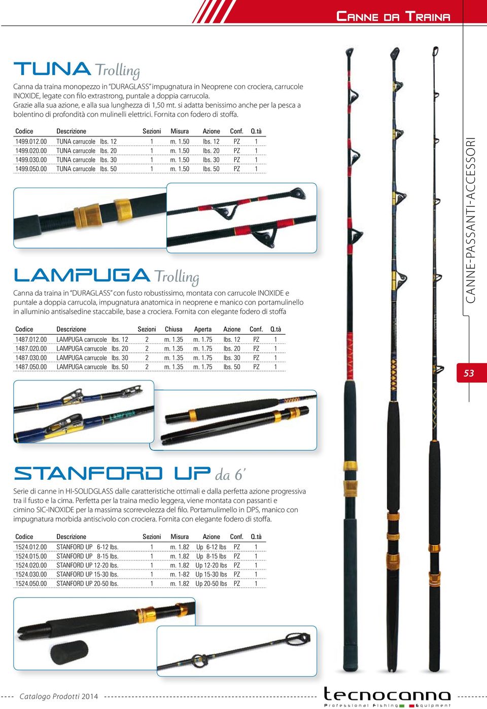 Codice Descrizione Sezioni Misura Azione Conf. Q.tà 1499.012.00 TUNA carrucole lbs. 12 1 m. 1.50 lbs. 12 PZ 1 1499.020.00 TUNA carrucole lbs. 20 1 m. 1.50 lbs. 20 PZ 1 1499.030.00 TUNA carrucole lbs. 30 1 m.