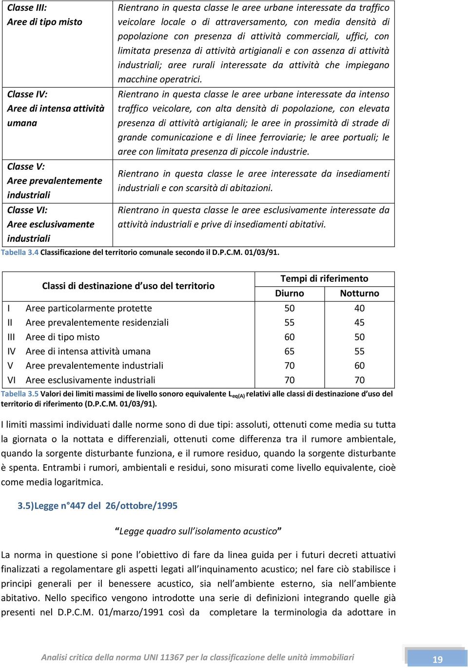 con assenza di attività industriali; aree rurali interessate da attività che impiegano macchine operatrici.