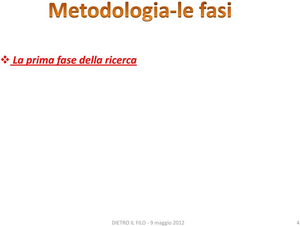 La seconda fase ha riguardato la scelta delle persone anziane da intervistare a