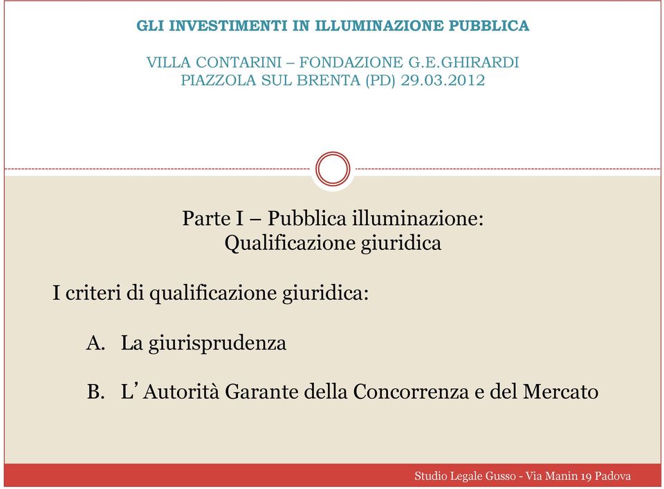 qualificazione giuridica: A.