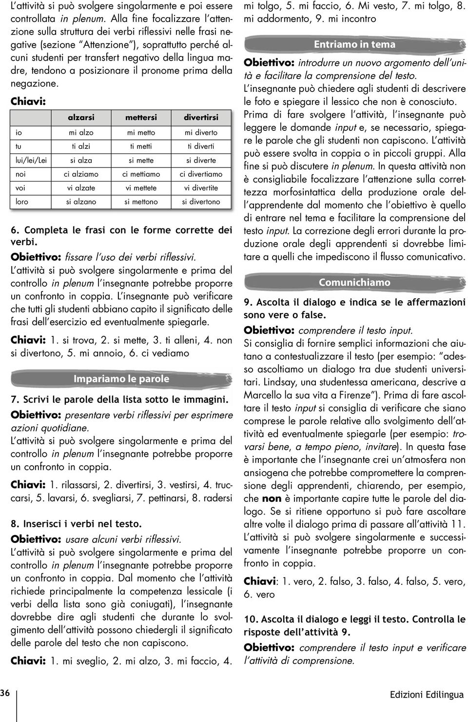 - dre, tendono a posizionare il pronome prima della negazione.