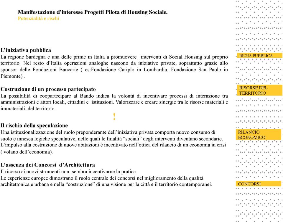 Nel resto d Italia operazioni analoghe nascono da iniziative private, soprattutto grazie allo sponsor delle Fondazioni Bancarie ( es:fondazione Cariplo in Lombardia, Fondazione San Paolo in Piemonte).