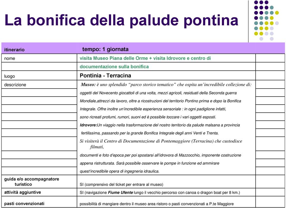 territorio Pontino prima e dopo la Bonifica Integrale.