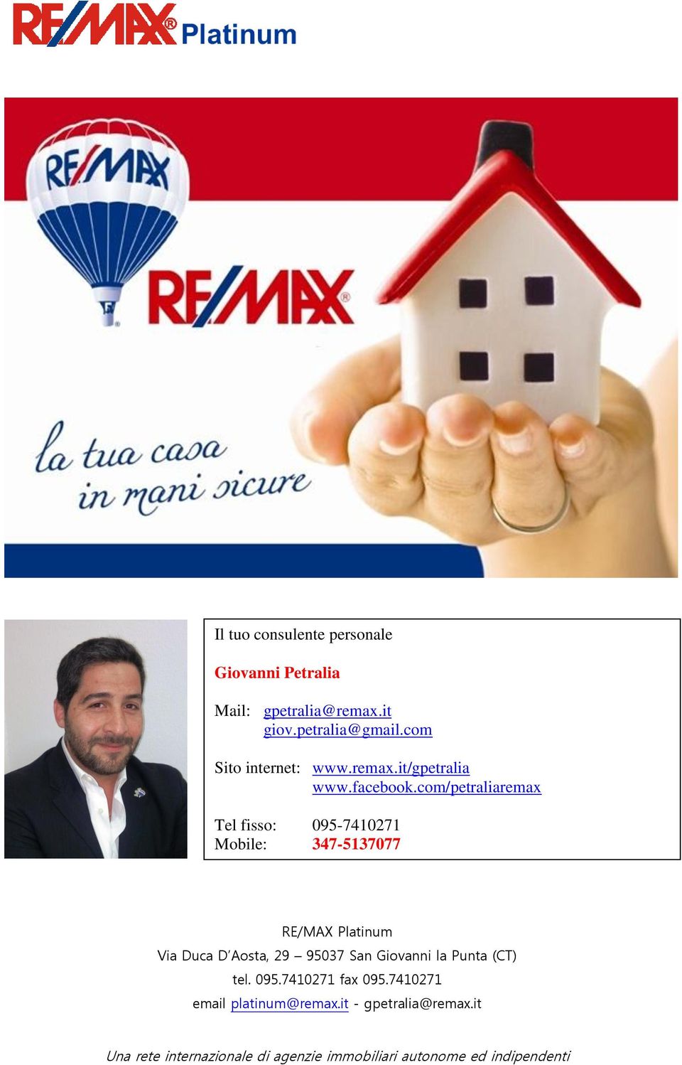 com Sito internet: www.remax.it/gpetralia www.