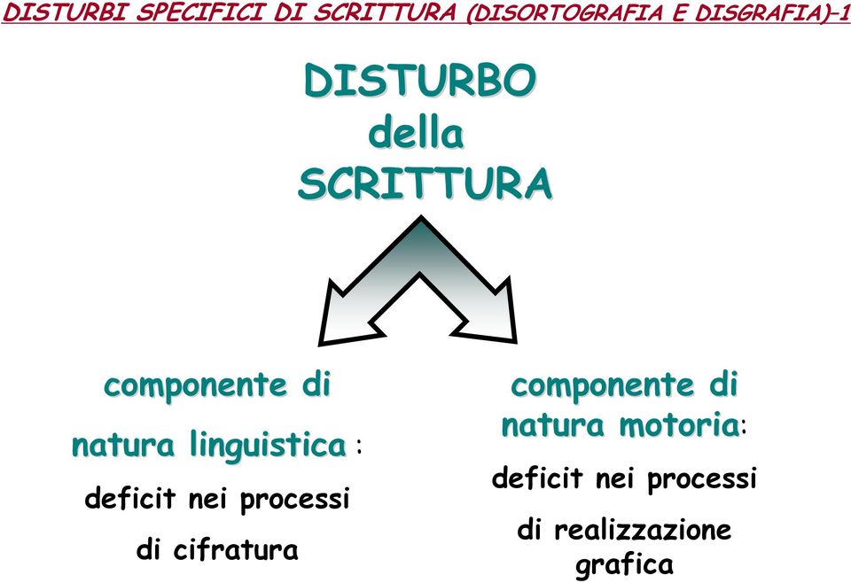 natura linguistica : deficit nei processi di cifratura