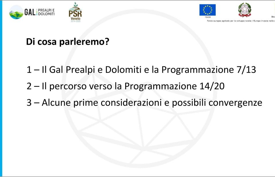 Programmazione 7/13 2 Il percorso verso la